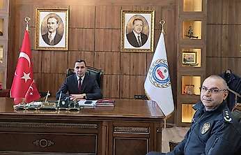Gölbaşı İlçe Emniyet Müdürü Cahit Kılıçaslan'dan Kaymakam Algın' ziyaret