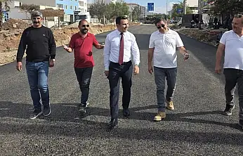 Gölbaşı'nda Adıyaman kavşağında asfalt çalışması