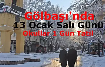 Gölbaşı'nda Eğitime Kar Engeli: Okullar 1 Gün Tatil Edildi