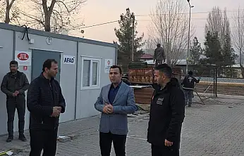 Kaymakam Algın, Diyanet Konteyner Kentte incelemelerde bulundu