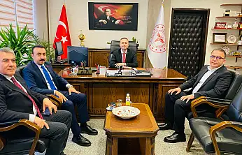 Kaymakam Pelvan ve Başkan Fırat'tan Başhekim Turgut'a ziyaret