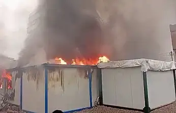 Konteynerde çıkan yangın korkuttu