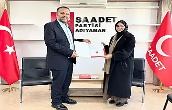 Saadet Partisi Adıyaman Kadın Kolları Başkanlığına Elif Nur Çil atand