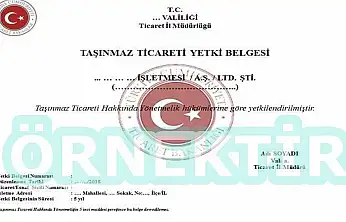 Ticaret İl Müdürlüğü'nden İkinci El Taşınmaz Ticareti Yetki Belgesi düzenlene duyurusu