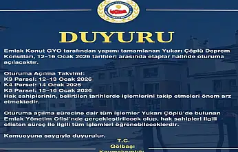 Yukarı Çöplü Deprem Konutları oturuma açılıyor