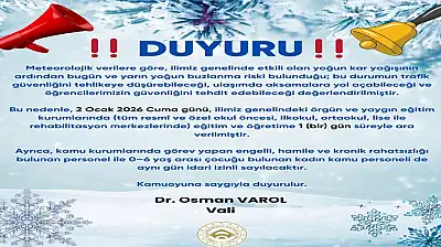Adıyaman'da Cuma günü okullar tatil edildi