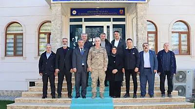 Adıyaman Muhtarlar Federasyonu yönetiminden Albay Semiz'e ziyaret