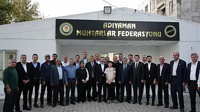 Bakan Yardımcısı Aydın'dan Adıyaman Muhtarlar Federasyonuna ziyaret