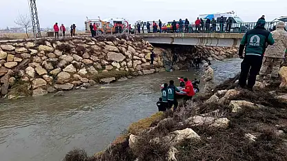 Şanlıurfa'da sulama kanalında kaybolan sürücüyü arama çalışmaları sürüyor