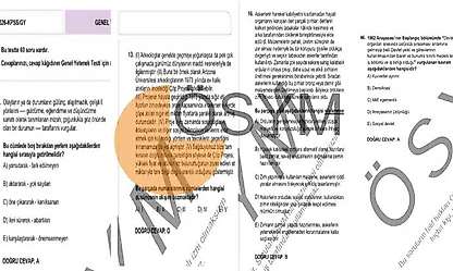 KPSS lise A B soru kitapçığı cevap anahtarı yayımlandı