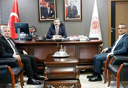 Başkan Ergen ve Taşkın'dan Bakan Yardımcısı Aydın'a ziyaret