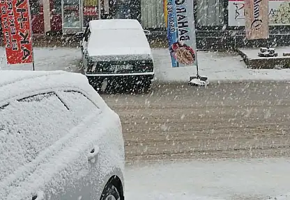 Çelikhan ilçesine yılın ilk kar yağışı başladı