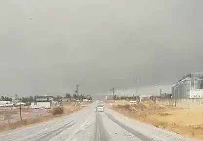 Kahta-Sincik yolunda dolu yağışı