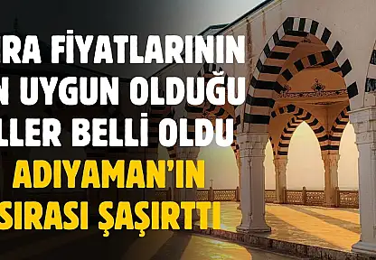Kira fiyatlarının en uygun olduğu iller belli oldu! Adıyaman'ın sırası şaşırttı