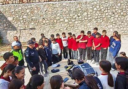 Tut'ta ortaokul öğrencilerine trafik eğitimi verildi