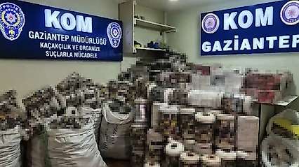 Gaziantep'te 14 bin paket kaçak sigara ele geçirildi: 1 gözaltı