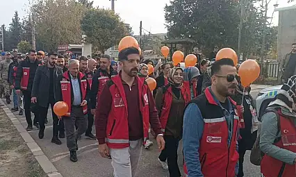 Adıyaman protokolü kadına şiddet için yürüdü