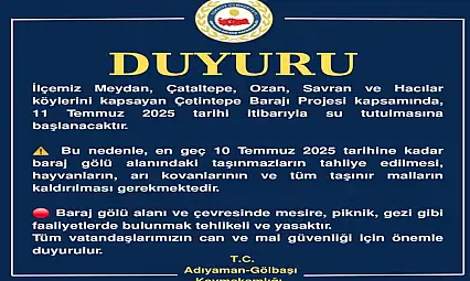 Gölbaşı Kaymakamlığından önemli uyarı!