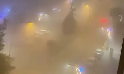 Kahta'da yoğun sis etkili oldu