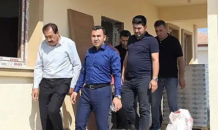 Kaymakam Algın Harmanlı beldesi kalıcı konutlarda incelemede bulundu