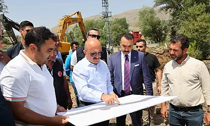 Vali Varol, Havşeri İsale Hattı'nda incelemelerde bulundu