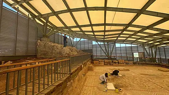'Cennet Bahçesi' mozaiğinde restorasyon ve konservasyon başladı