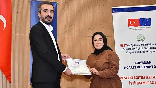 Adıyaman Ticaret ve Sanayi Odası'nda 'Mesleki eğitimle gençlerin istihdamı' projesi kapanış toplantısı yapıldı