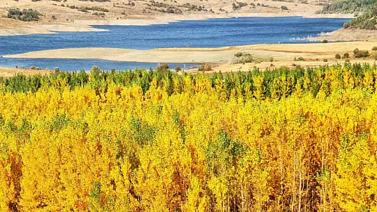 Adatepe Barajı etrafında kartpostallık görüntüler oluştu