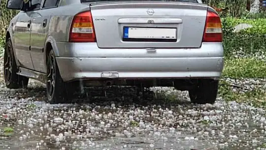 Adıyaman'da ceviz büyüklüğündeki dolu yağışı badem bahçelerine zarar verdi