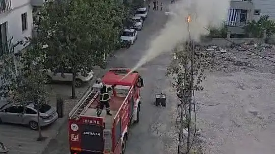 Adıyaman'da elektrik hattında yangın çıktı