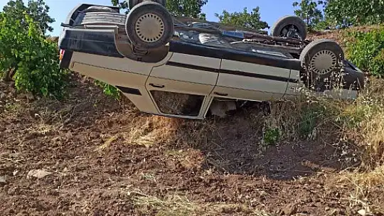 Adıyaman'da otomobil takla attı: 1 yaralı