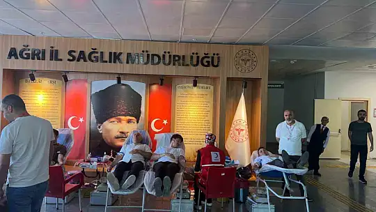 Ağrı'da 15 Temmuz'da kan bağışı kampanyası düzenlendi