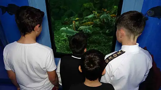 Ara tatile çıkan öğrenciler soluğu hayvanat bahçesinde aldı