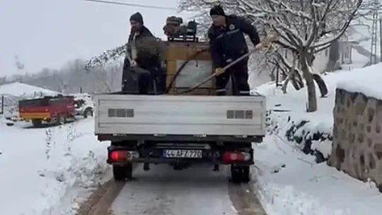 Darende'de kar alarmı