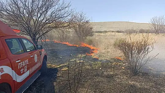Darende'de sazlık yangını