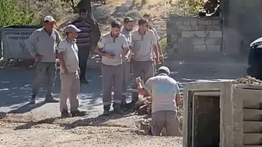 Doğalgaz borusu zarar gördü, korku dolu anlar yaşandı