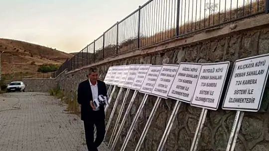 Elazığ'da alkışlanacak hareket: Muhtar ormanlık alanlara kamera sistemi taktırdı