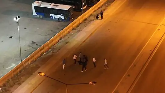 Elazığ'da iki grubun kavgası dron ile görüntülendi