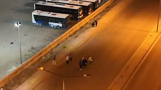 Elazığ'da iki grubun kavgası dron ile görüntülendi