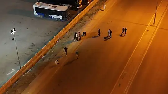 Elazığ'da iki grubun kavgası dron ile görüntülendi