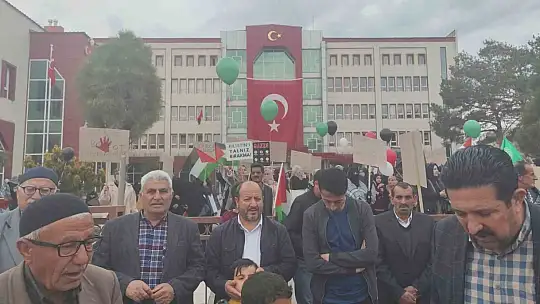Erciş'te Filistin'e destek yürüyüşü