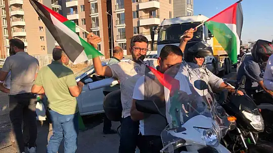 Adıyaman'da Filistin'e destek konvoyu düzenlendi