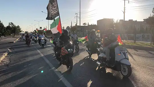 Adıyaman'da Filistin'e destek konvoyu düzenlendi