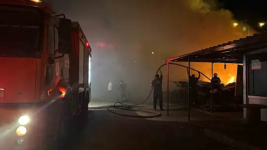 Fırındaki odunlar alev aldı