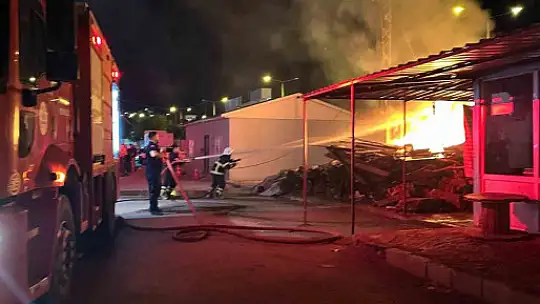 Fırındaki odunlar alev aldı