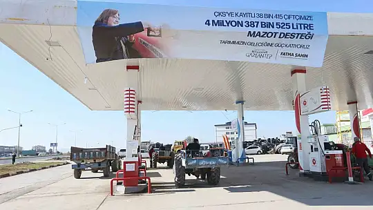 Gaziantep Büyükşehir'den çiftçiye 18 milyon 392 bin 300 litre mazot desteği