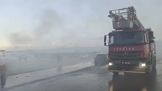 Gaziantep'te biber fabrikasında korkutan yangın