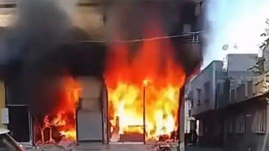 Gaziantep'te korkutan iş yeri yangını