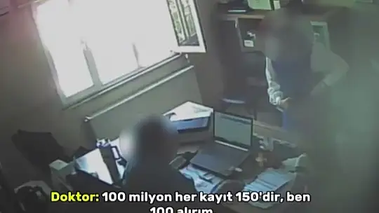 Gaziantep'te şok görüntüler: Doktorun para karşılığı sahte rapor pazarlığı saniye saniye kamerada