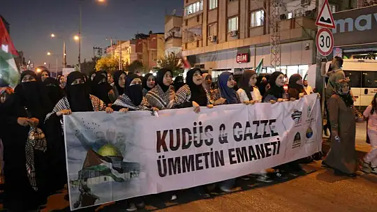Gaziantepliler Gazze için yürüdü